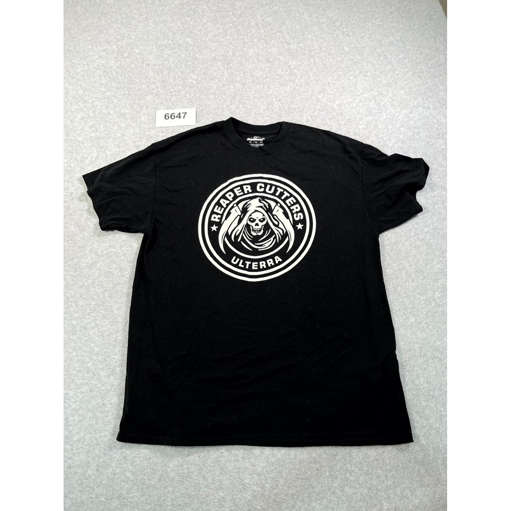 Gildan Dry Blend T‎ Shirt Mens XL Black Reaper Cutters Ulterra Graphic Cotton